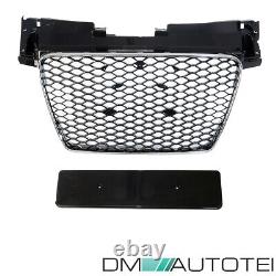 Radiator grille honeycomb grill black silver fits Audi TT 8J 06-16 without RS emblem