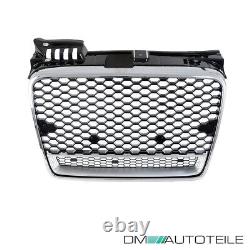 Radiator grille honeycomb grill chrome black silver fits Audi A4 B7 04-08 not RS4
