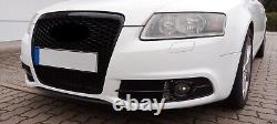 Radiator grille honeycomb grill front grill black gloss for Audi A6 4F C6 facelift