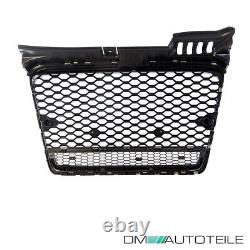 Radiator grille honeycomb grill silver black gloss fits Audi A4 B7 04-08 not RS4