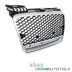 Radiator grille honeycomb grill silver black gloss fits Audi A4 B7 04-08 not RS4