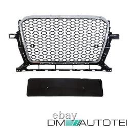 Radiator grille honeycomb grill sport chrome black fits Audi Q5 8R from 2012-2017