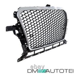 Radiator grille honeycomb grill sport chrome black fits Audi Q5 8R from 2012-2017