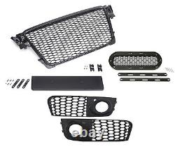 Radiator grille sport honeycomb grill ventilation grille fits Audi A4 B8 8K 07-12