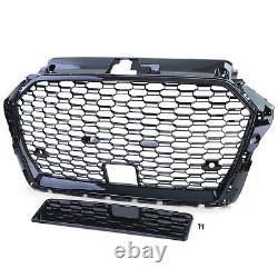 Radiator grille sports grill honeycomb grille black gloss for Audi A3 8V 16-20 with ACC