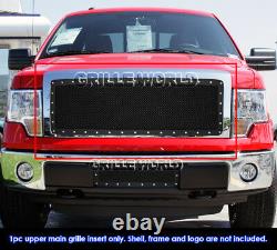 SS 1.8mm Blk Z Mesh Grille For 2009-2014 Ford F150