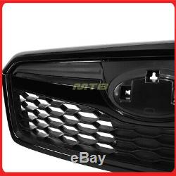 STI Style Black Front Radiator Grille Grill For 14-18 Subaru Forester Upper Trim