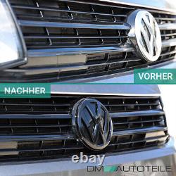 Set radiator grille black gloss + grille 3 pieces + emblem for VW T6 multivan 2015-2019
