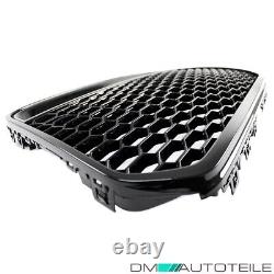 Sport honeycomb radiator grille gloss black fits Audi A6 4G C7 from 10-15 no RS6