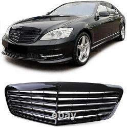 Sport radiator grille black gloss for Mercedes S-Class W221 without Distronic 09-13