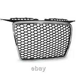 Sport radiator grille honeycomb grill black chrome for Audi A3 8P 05-08