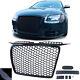 Sport Radiator Grille Honeycomb Grill Black Gloss Fits Audi A3 8p 05-08