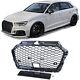 Sport Radiator Grille Honeycomb Grill Black Gloss For Audi A3 8v 16-20 With Acc