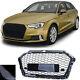 Sport Radiator Grille Honeycomb Grill Black Gloss For Audi A3 8v 16-20 Without Acc