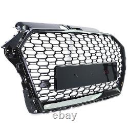 Sport radiator grille honeycomb grill black gloss for Audi A3 8V 16-20 without ACC