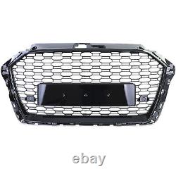 Sport radiator grille honeycomb grill black gloss for Audi A3 8V 16-20 without ACC