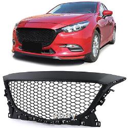 Sport radiator grille without emblem in honeycomb design black for Mazda 3 BM 13-17