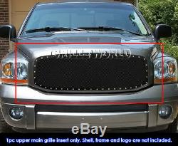 Stainless Steel 1.8mm Blk Z Mesh Grille For 2006-2008 Dodge Ram