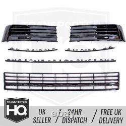 T6 3-Piece Front Grill Gloss Black with Gloss Black Trims