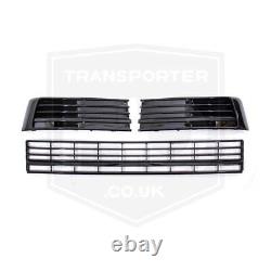 T6 3-Piece Front Grill Gloss Black with Gloss Black Trims