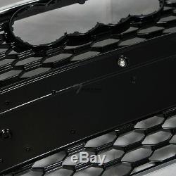 Topline For 2012-2014 Audi A7 RS-Honeycomb Mesh Front Bumper Grille Blk/Chrome