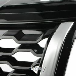 Upper Front Grille Grill FOR Range Rover Evoque 2010-2018 11 12 ABS BLK+Sliver