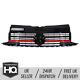 Vw Transporter T6 (2015 2019) Badged Grille Gloss Black With Red Strip
