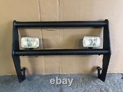 Vintage Hickey 1970s Dodge Pickup Push Bar Grill Guard Blk with Hella Fog Lights