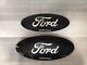 17-19 Ford F250-f350 Custom Ford Oval Set- Gloss/flat Blk (ua)/gloss White (z1)