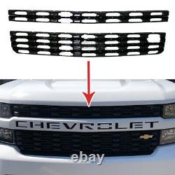 2019-2021 Chevy Silverado 1500 Gloss Black Snap On Grille Covers Overlay Grill
