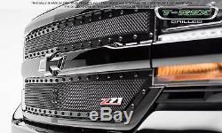 2pc Blk X-métal Mesh Grille Grill T-rex Fits 2016-2018 Chevy Silverado 1500 Z71