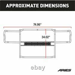Aries Pro 1.5 Grille Guard Kit Carbon Steel Texture Blk Pour Toyota Tacoma 16-19