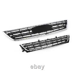 Avant Bumper Grille Grill Fit Chevrolet Impala 2014-2020 Chrome Blk 23455348 A9