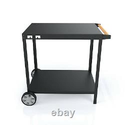 Bbq Trolley Table Grill Table D'appoint Bbq Extérieur Panier De Service 50 X 72 CM