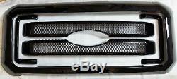 Black Horse 2011-2016 Ford F-450 Grille Overlay Trims Gloss Black