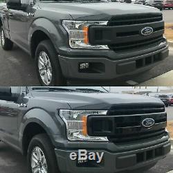Black Horse 2018-2019 Ford F-150 Overlay Grille Trims Gloss Black