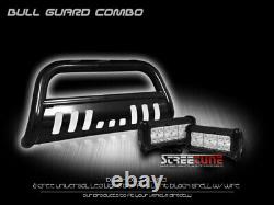 Blk Bull Bar Grille Guard With36w Cree Led Lights For 05+ Grand Cherokee/commander