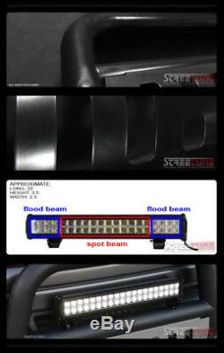 Blk Hd Bull Bar Bumper Grille Garde With120w Cree Led Pour 05 / 06-10 Hummer H3