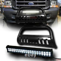 Blk Hd Bull Bar Pare-chocs Grille Guard+120w Cree Led Light Pour 99-04 Ford F250/f350