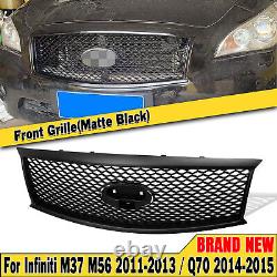 Bumper Avant Grille Honeycomb Pour Infiniti M37 M56 2011-13 Q70 2014-15 Matte Blk