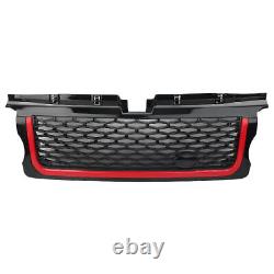 Cadre noir bord rouge Grille avant en maille adaptée pour Land Rover RRS 2005-2009 07 08