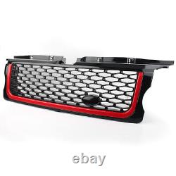 Cadre noir bord rouge Grille avant en maille adaptée pour Land Rover RRS 2005-2009 07 08