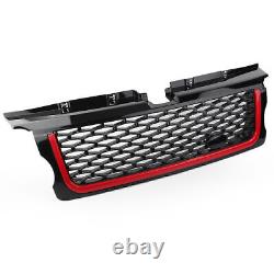 Cadre noir bord rouge Grille avant en maille adaptée pour Land Rover RRS 2005-2009 07 08