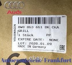 Calandre De Radiateur Audi S4 8w Original & Nouveau 8w0853651dk Cka Noir Avec Pdc + Caractère