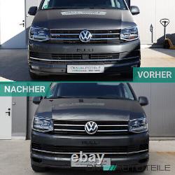 Calandre de radiateur bande noire brillante chromée pour VW T6 multivan van 2015-2019