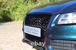 Calandre de radiateur de sport en nid d'abeille noir à haute brillance pour Audi A5 8T de 07-12 sans RS5