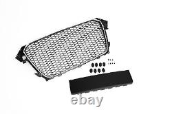 Calandre de radiateur grille nid d'abeille grille avant cadre noir chrome pour Audi A4 B8