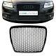 Calandre De Radiateur, Grille Nid D'abeille Noire Brillante Pour Audi A6 C6 4f Restylée 08-11