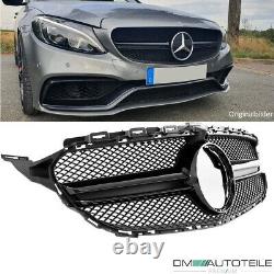 Calandre noire pour Mercedes C-Class W205 S205 + AMG FACELIFT MOP + caméra