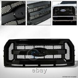 Convient 15-17 Ford F150 Glossy Blk Oe Honeycomb Mesh Front Hood Bumper Grill Grille